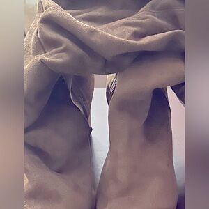 Camel color knee high 2 in narrow fit boot